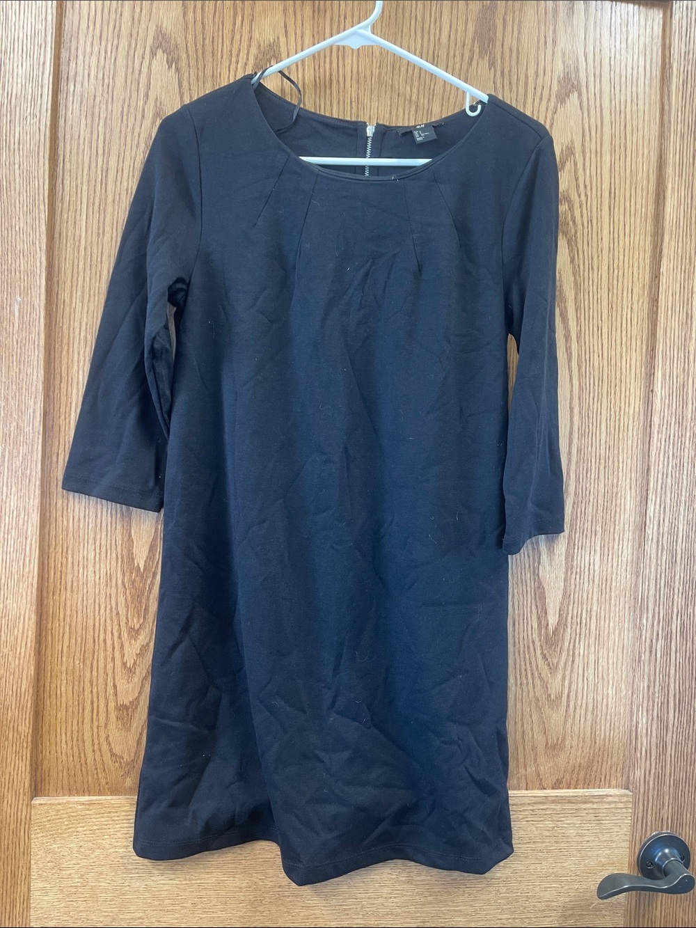 H&M Black Long Sleeve Shift Dress